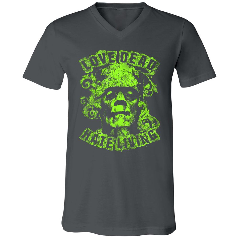 Unisex V-Neck T-Shirt - 67HHJW3M - Asphalt - 12