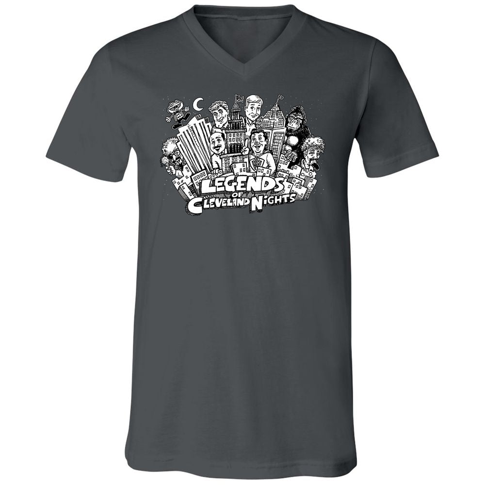 Unisex V-Neck T-Shirt - CF9N6H2R - Asphalt - 12