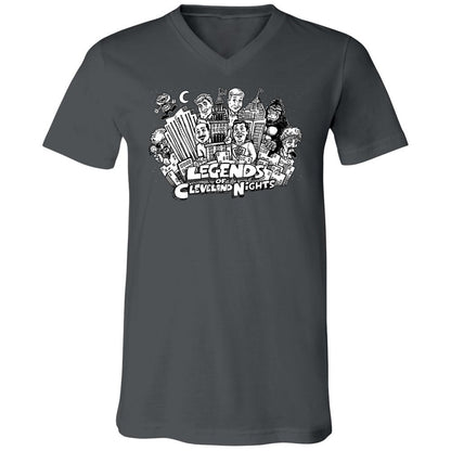 Unisex V-Neck T-Shirt - CF9N6H2R - Asphalt - 12