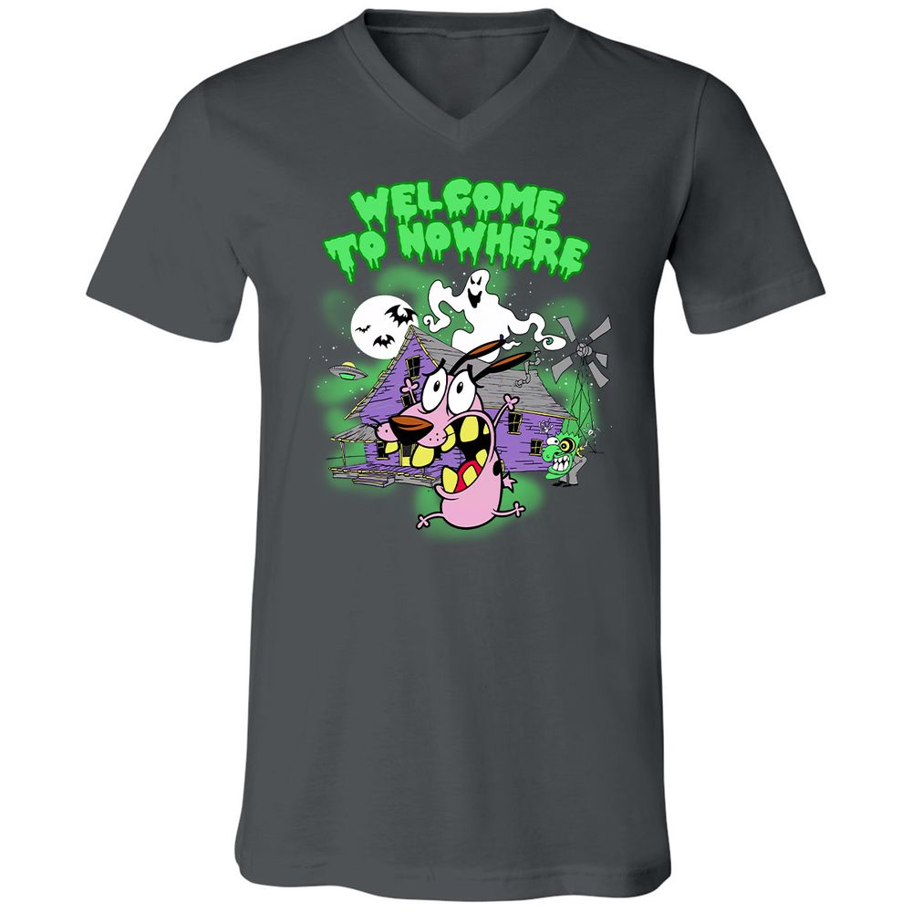 Unisex V-Neck T-Shirt - 3RLZRZQK - Asphalt - 12