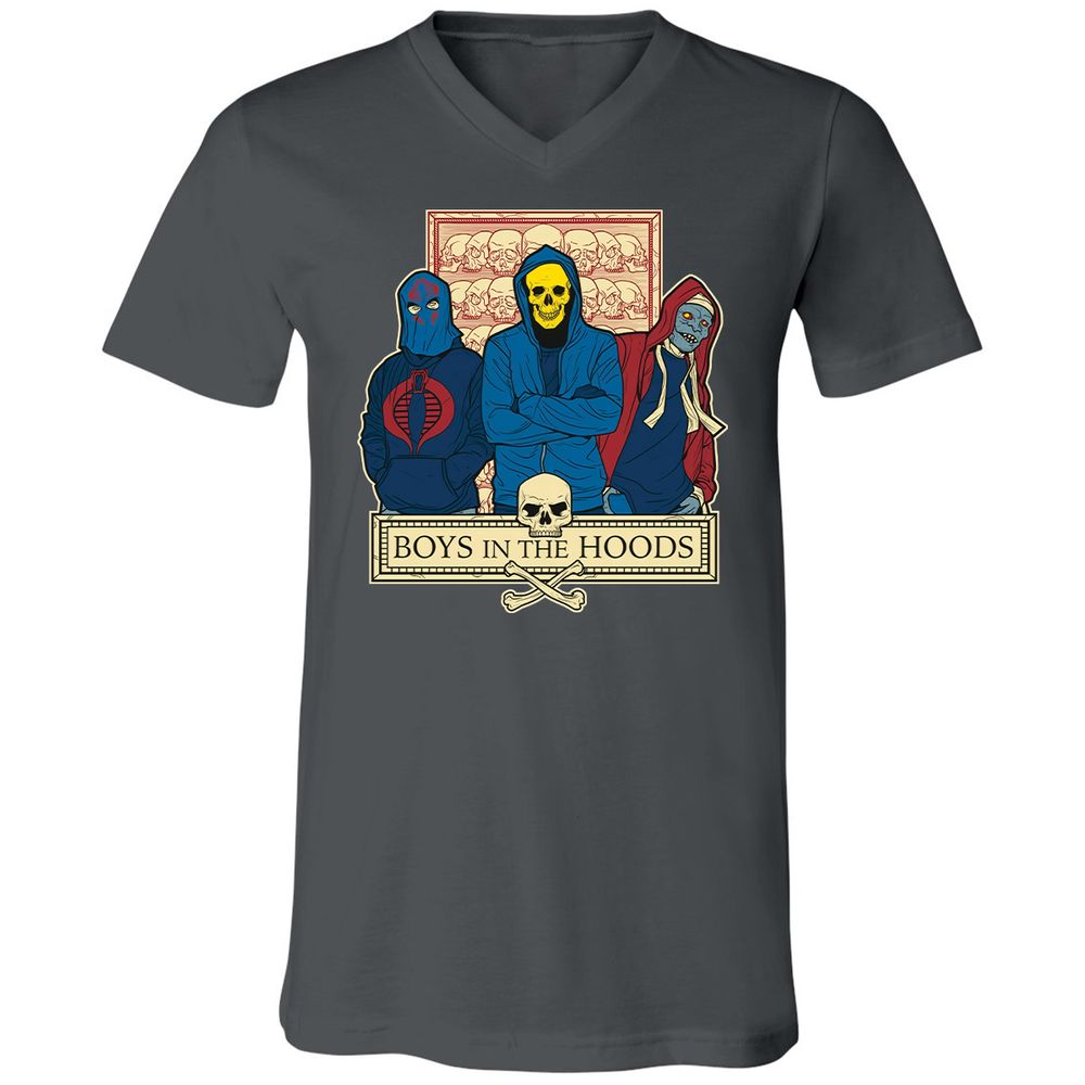 Unisex V-Neck T-Shirt - US8VPAP7 - Asphalt - 12