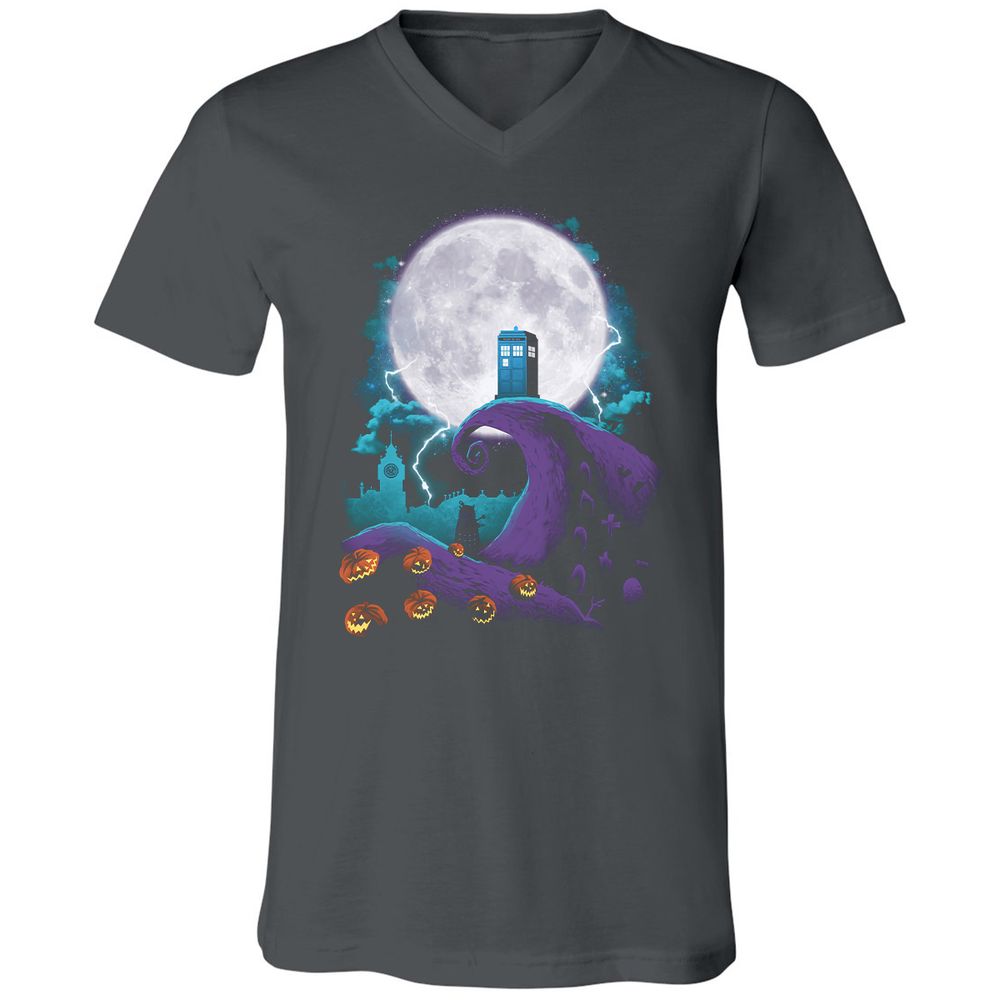 Unisex V-Neck T-Shirt - U8KQULJQ - Asphalt - 12