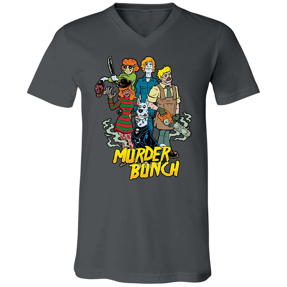 Unisex V-Neck T-Shirt - XA9ZAFZL - Asphalt - 12