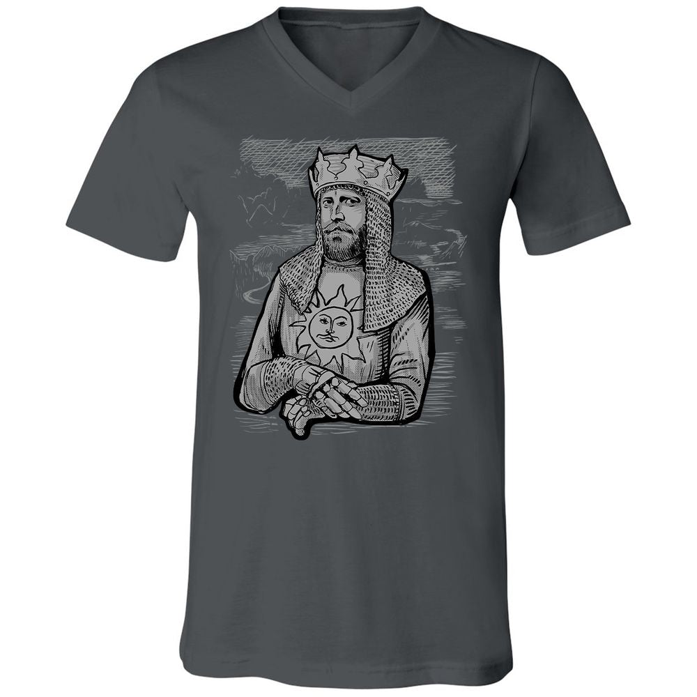 Unisex V-Neck T-Shirt - J46FX5JT - Asphalt - 12