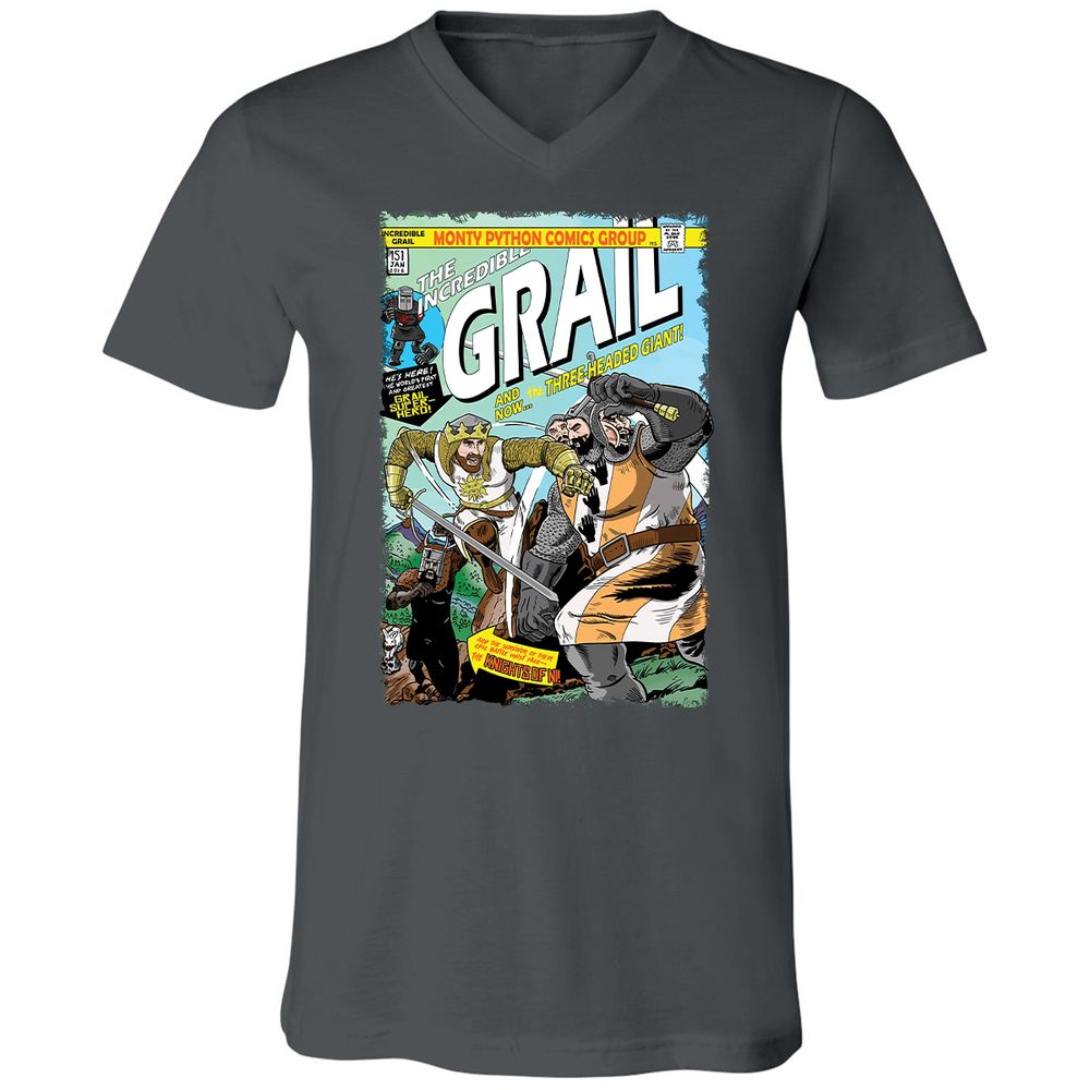 Unisex V-Neck T-Shirt - J297TTQU - Asphalt - 12