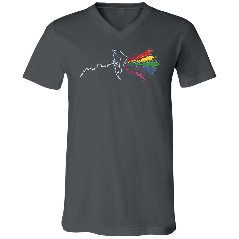 Unisex V-Neck T-Shirt - EM1HK1K8 - Asphalt - 12
