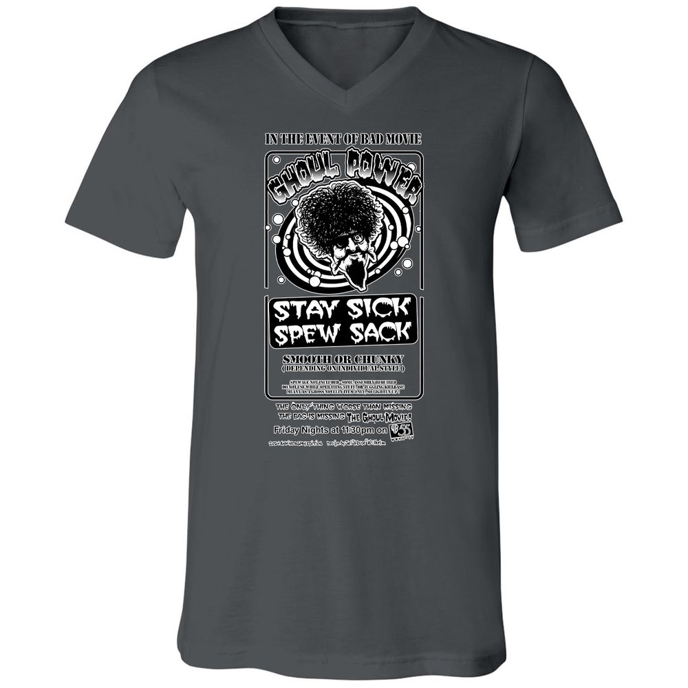 Unisex V-Neck T-Shirt - MKPWBWCH - Asphalt - 12