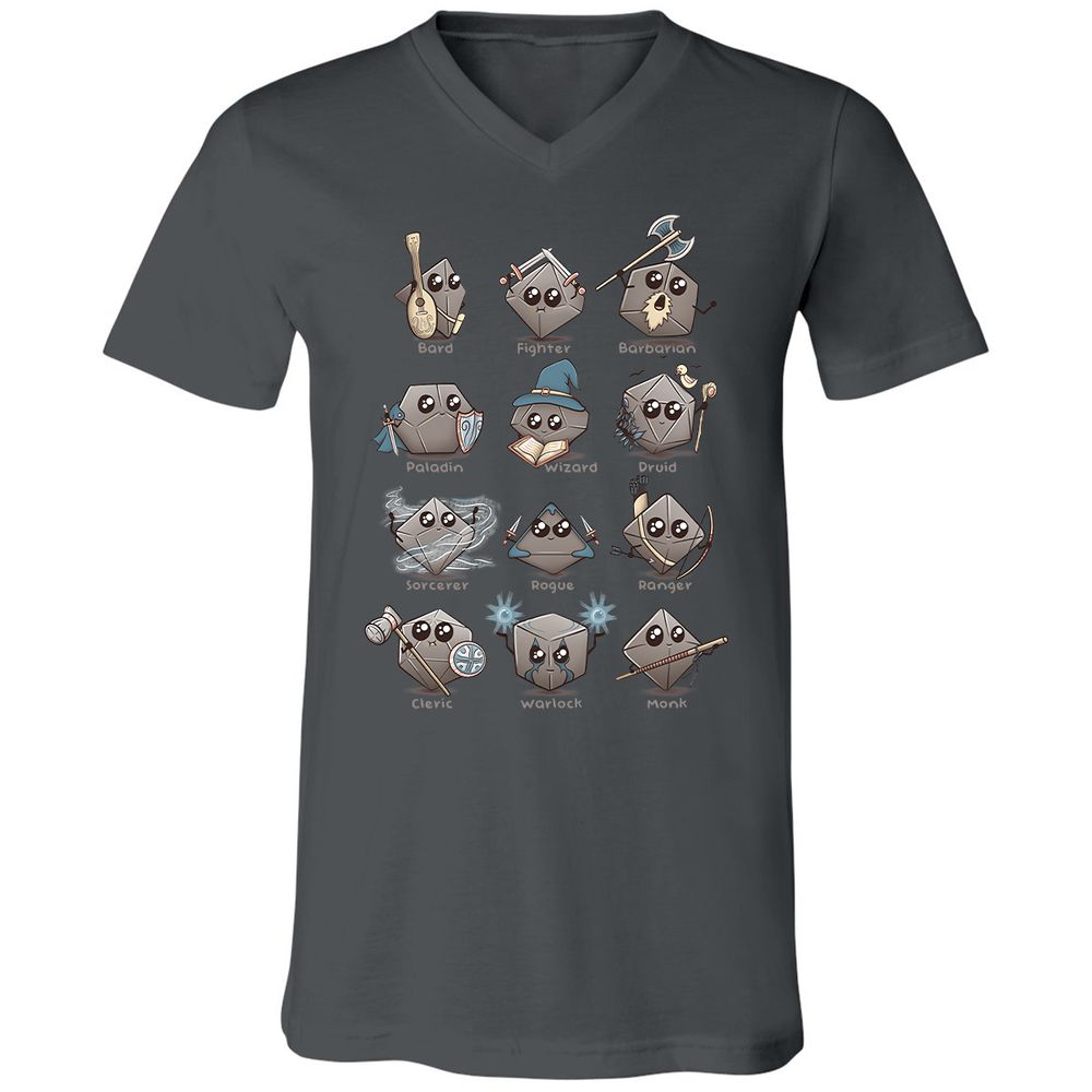 Unisex V-Neck T-Shirt - G47TRSMS - Asphalt - 12