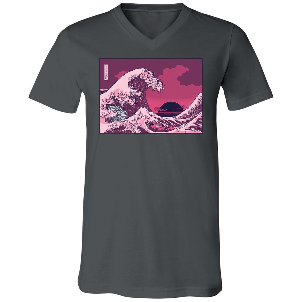 Unisex V-Neck T-Shirt - X3K16NQX - Asphalt - 12