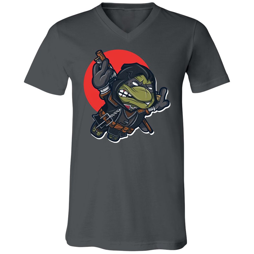 Unisex V-Neck T-Shirt - 4SNCLB1Z - Asphalt - 12