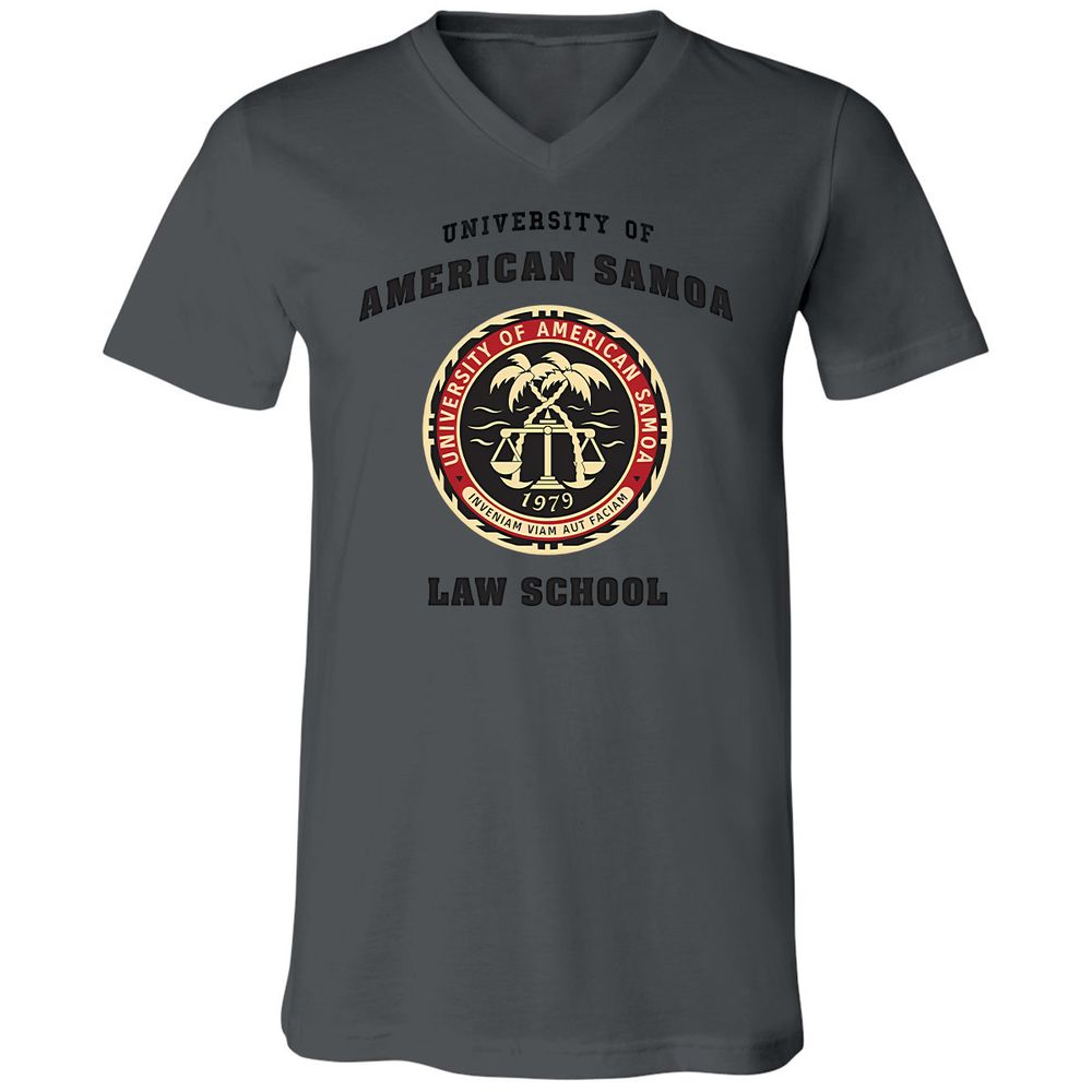 Unisex V-Neck T-Shirt - D454GW7G - Asphalt - 12