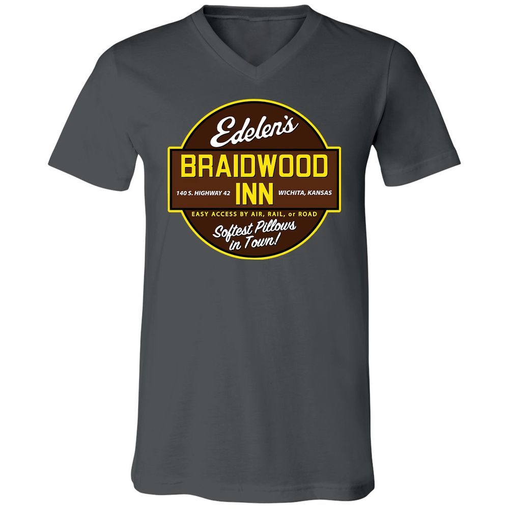 Unisex V-Neck T-Shirt - 9FU9CDWA - Asphalt - 12