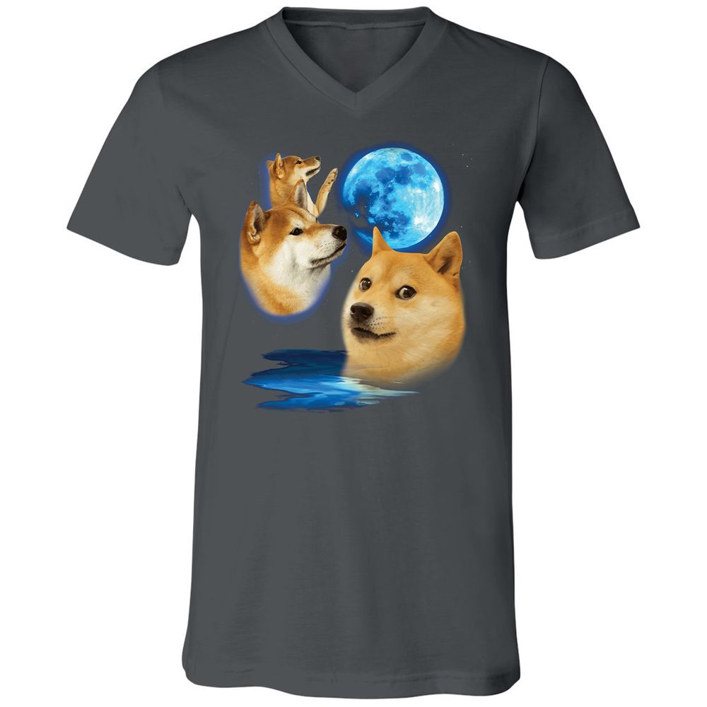 Unisex V-Neck T-Shirt - 6ZHD1HUZ - Asphalt - 12