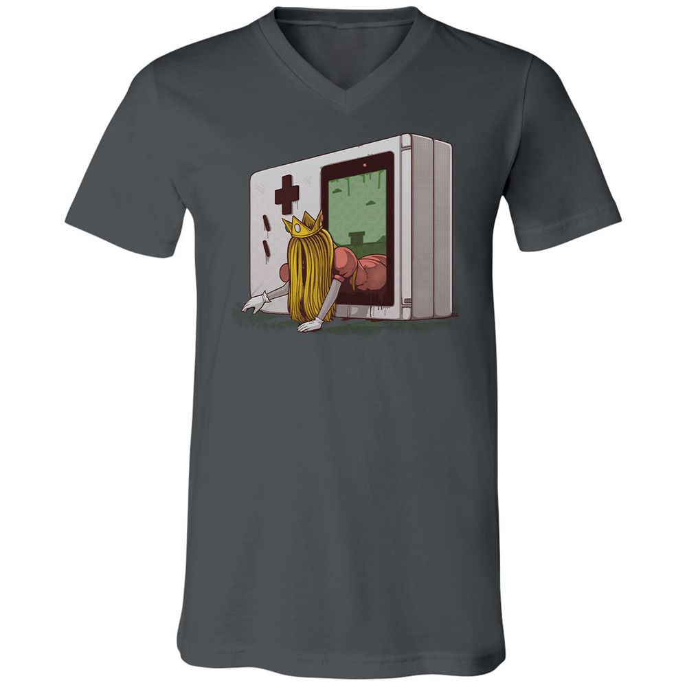 Unisex V-Neck T-Shirt - 56XWS7CM - Asphalt - 12
