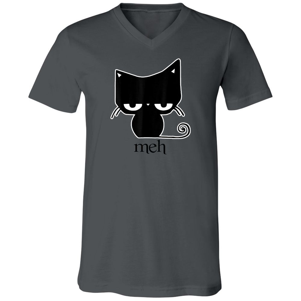 Unisex V-Neck T-Shirt - 45XLSN3Y - Asphalt - 12