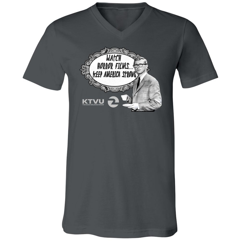 Unisex V-Neck T-Shirt - E4B4G1ST - Asphalt - 12