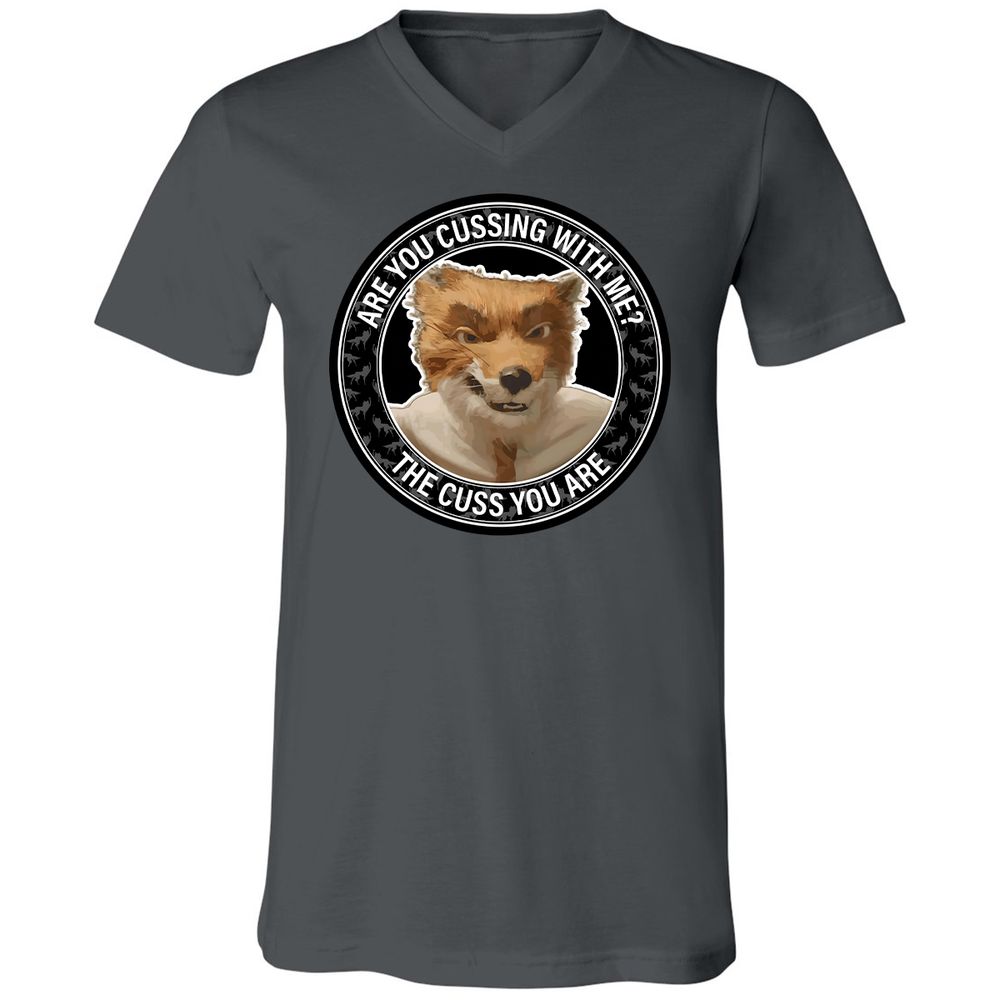 Unisex V-Neck T-Shirt - VPGRCLJQ - Asphalt - 12