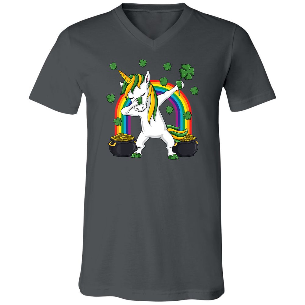 Unisex V-Neck T-Shirt - L7CL4AZK - Asphalt - 12