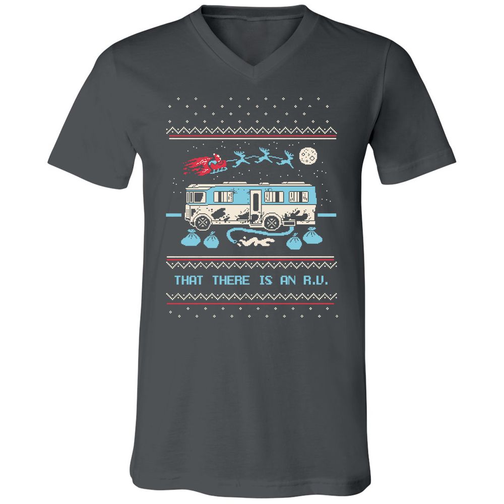 Unisex V-Neck T-Shirt - SPTGRENJ - Asphalt - 12
