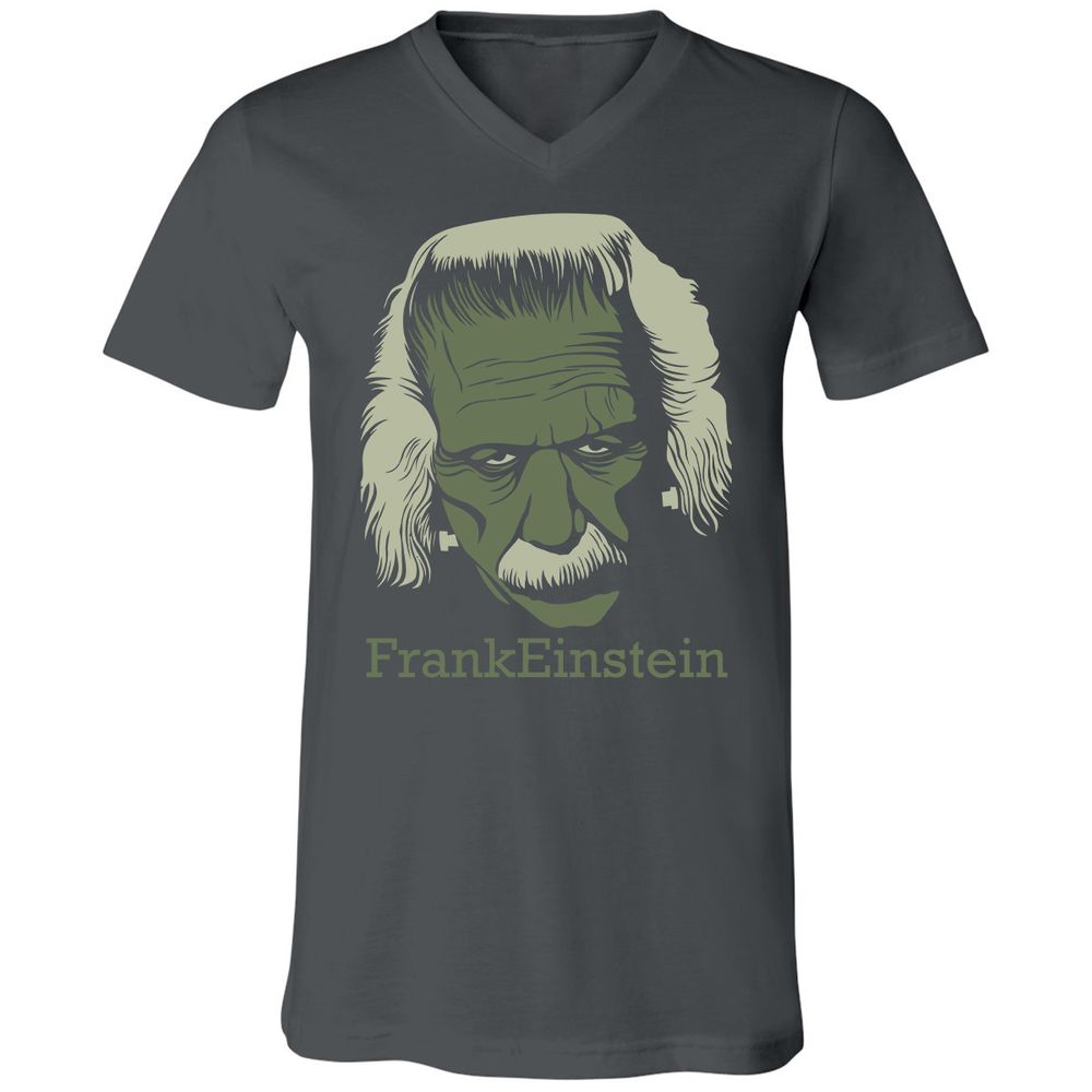 Unisex V-Neck T-Shirt - L35Y4F9U - Asphalt - 12