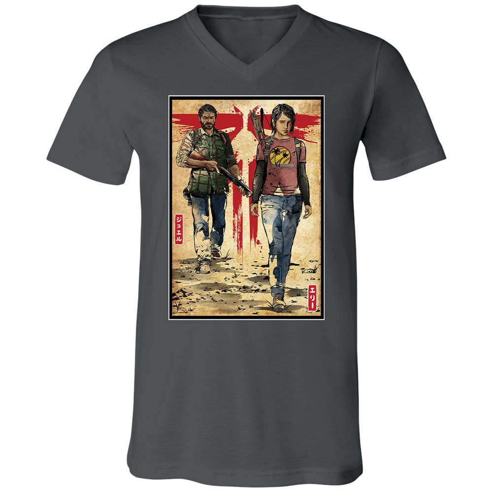 Unisex V-Neck T-Shirt - 2T2MF5JG - Asphalt - 12
