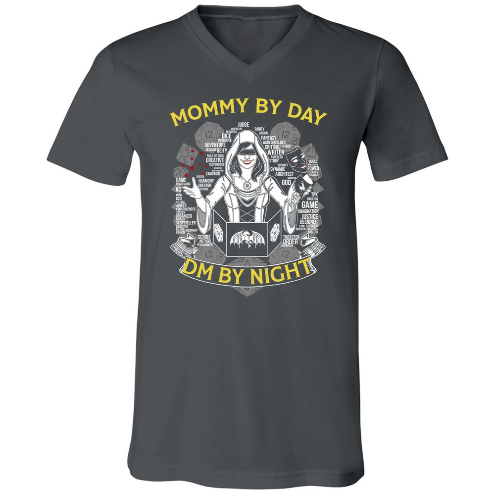 Unisex V-Neck T-Shirt - 4CQ5JHD3 - Asphalt - 12