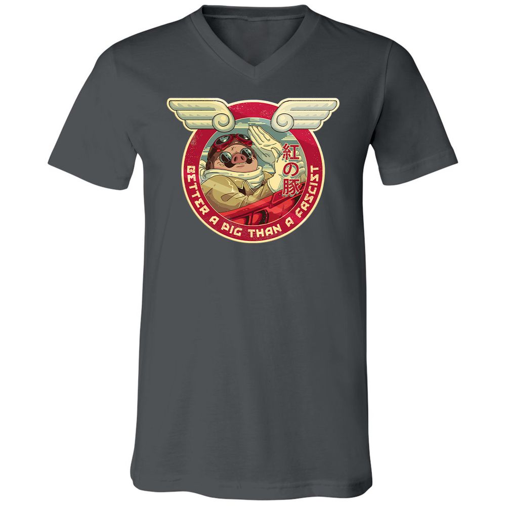Unisex V-Neck T-Shirt - E2VGW65X - Asphalt - 12
