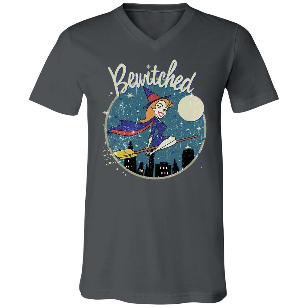 Unisex V-Neck T-Shirt - 1FGLLJNB - Asphalt - 12