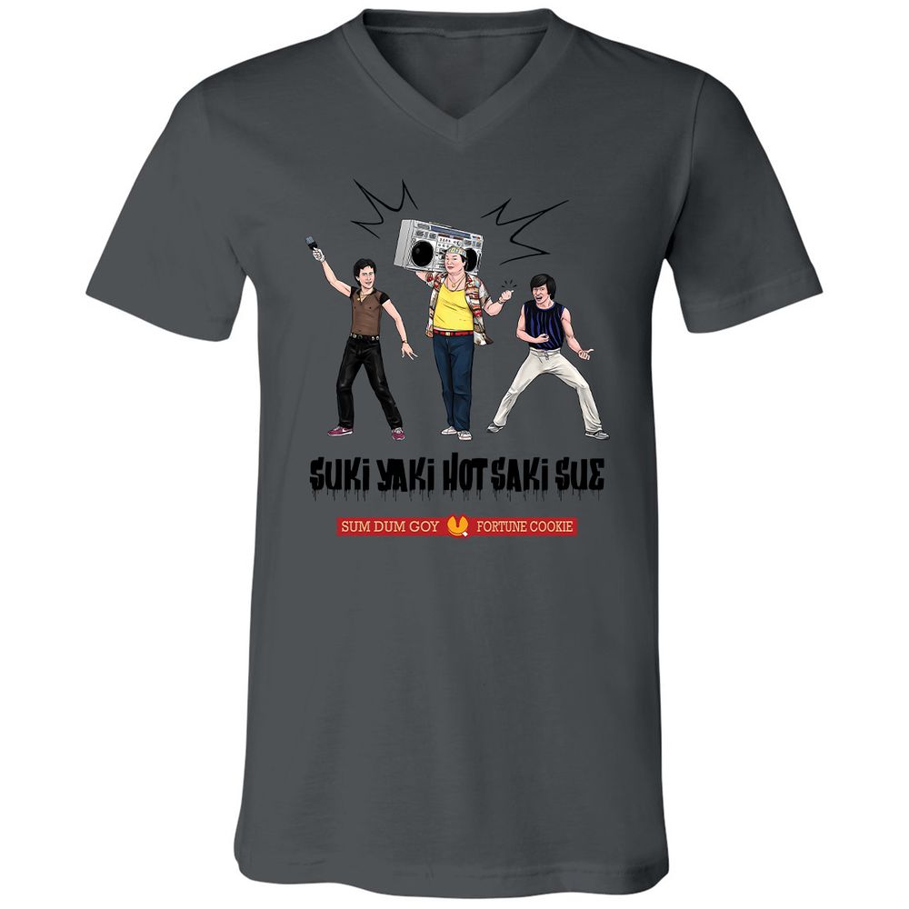 Unisex V-Neck T-Shirt - 5M8HTKHM - Asphalt - 12