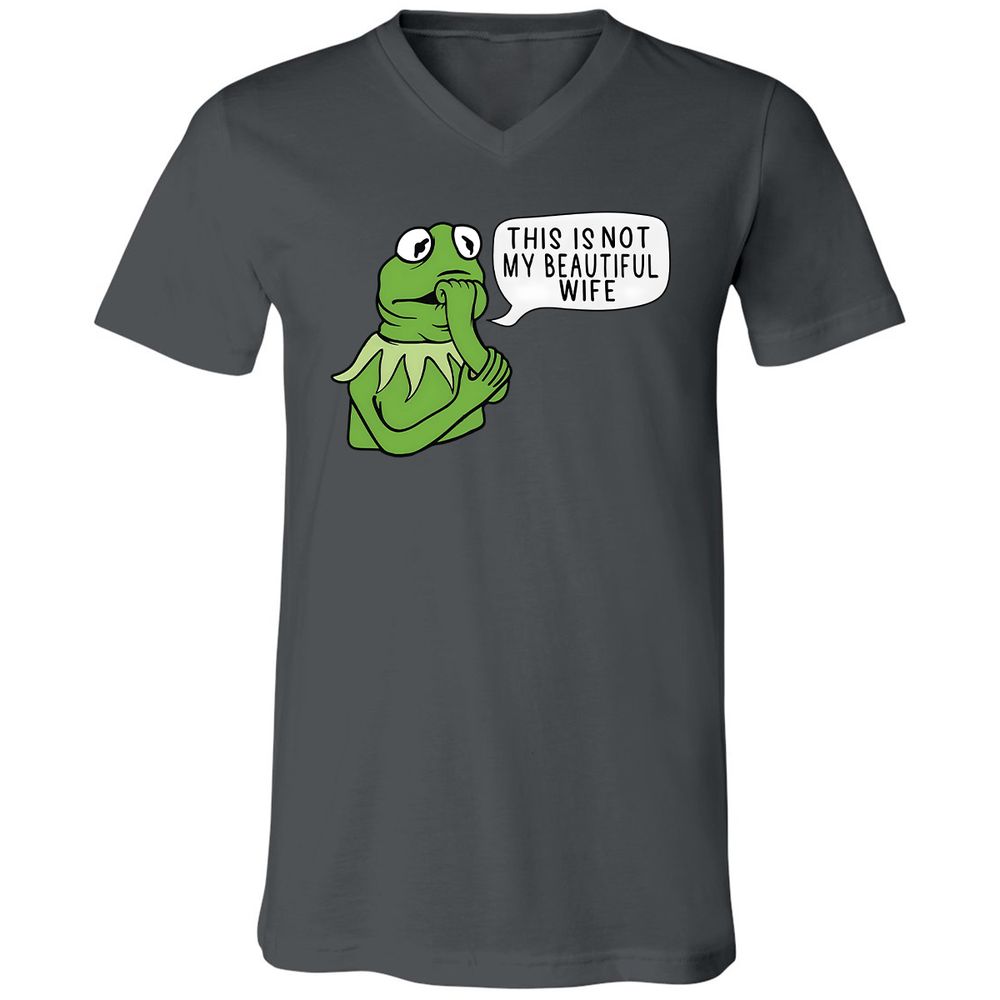 Unisex V-Neck T-Shirt - PUW2FEUU - Asphalt - 12
