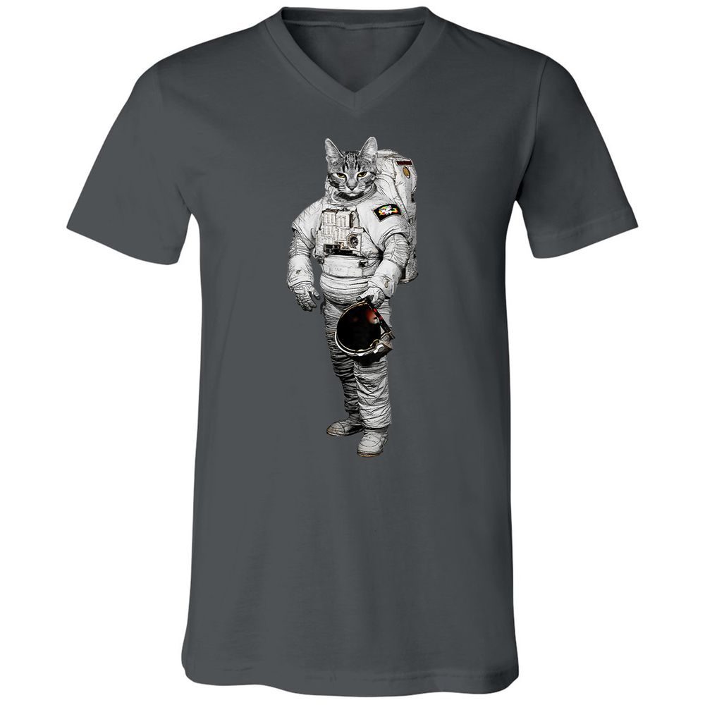 Unisex V-Neck T-Shirt - TGUTLRK6 - Asphalt - 12