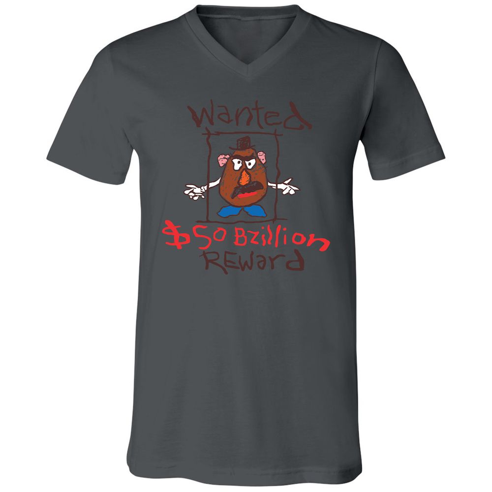 Unisex V-Neck T-Shirt - W1TYGPJZ - Asphalt - 12