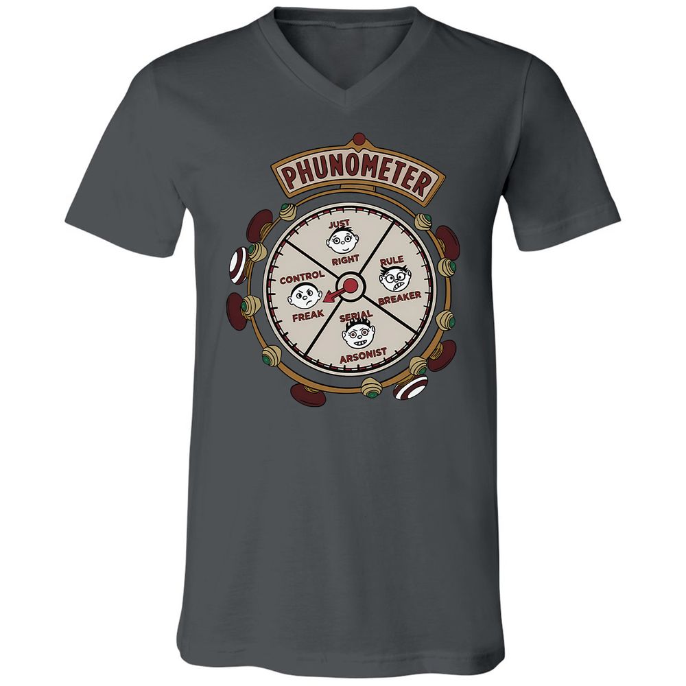 Unisex V-Neck T-Shirt - Q6VCS1Z4 - Asphalt - 12