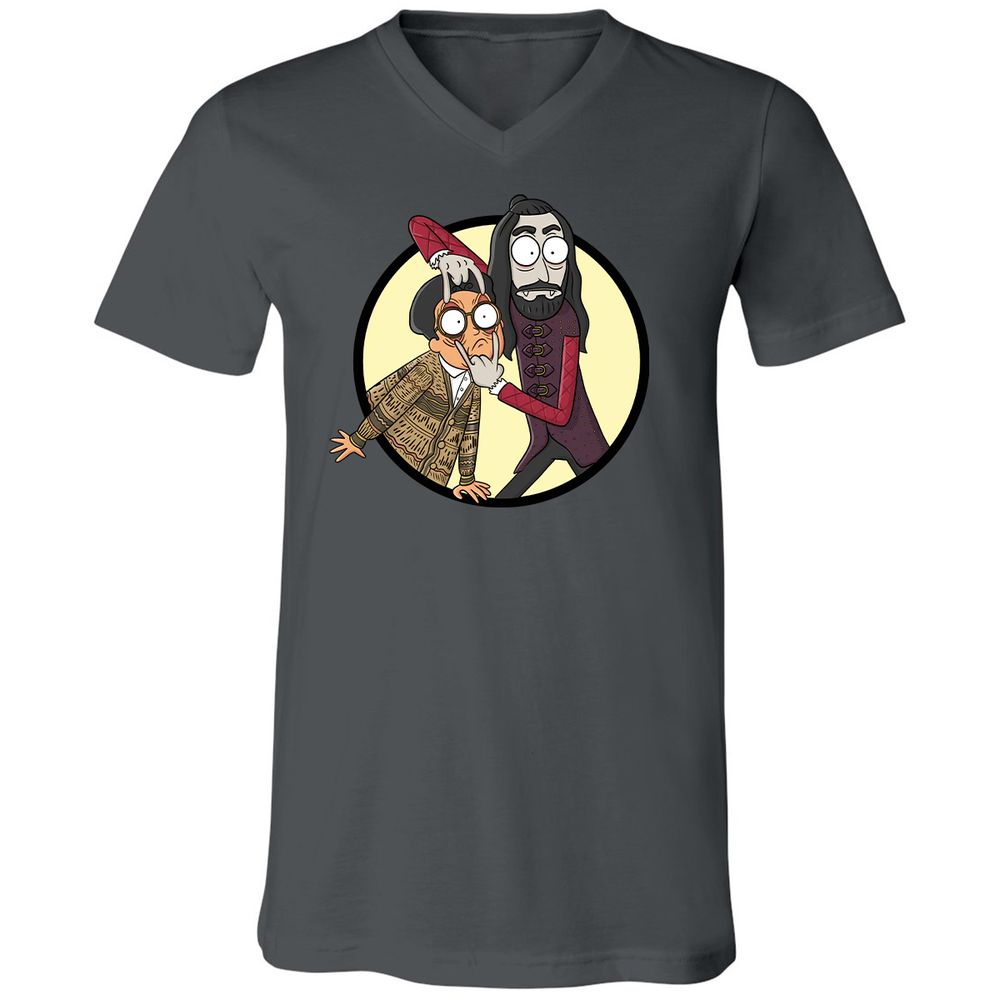 Unisex V-Neck T-Shirt - DMQHTTAG - Asphalt - 12