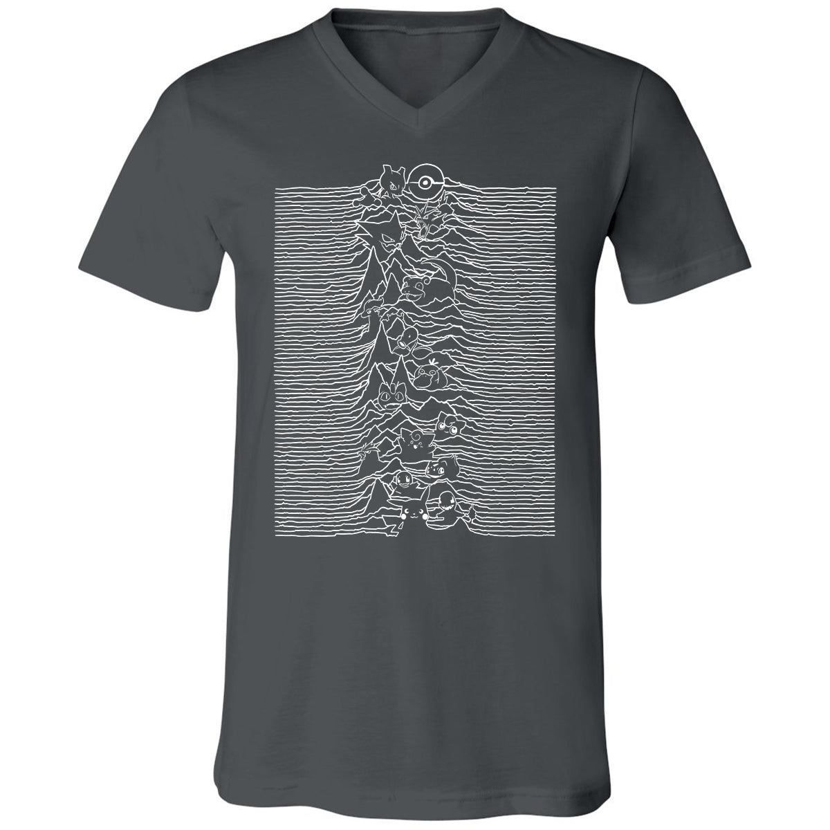 Unisex V-Neck T-Shirt - S5EW5E95 - Asphalt - 12