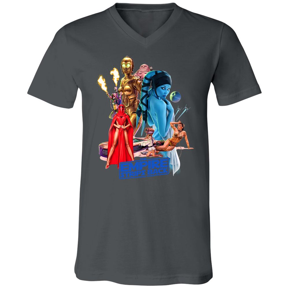 Unisex V-Neck T-Shirt - HRNSACBB - Asphalt - 12