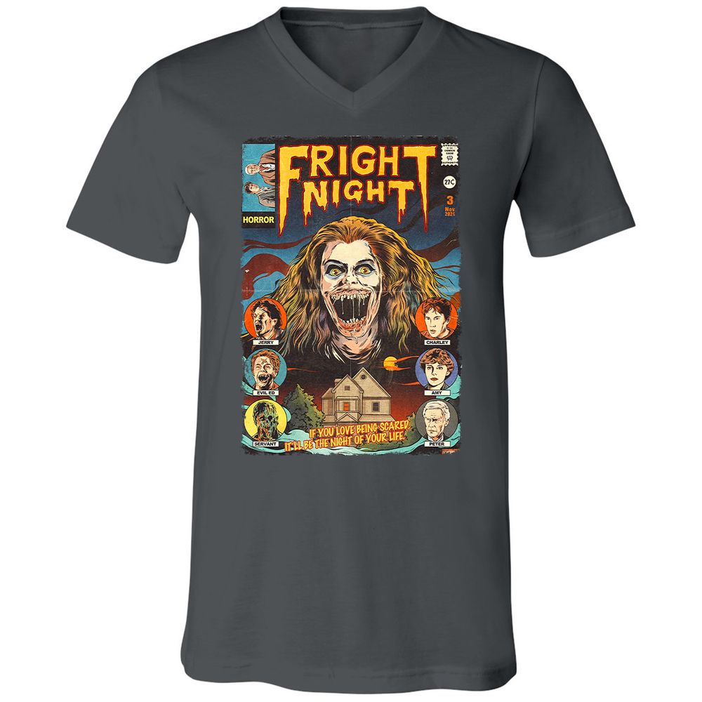 Unisex V-Neck T-Shirt - KL9EXPTB - Asphalt - 12