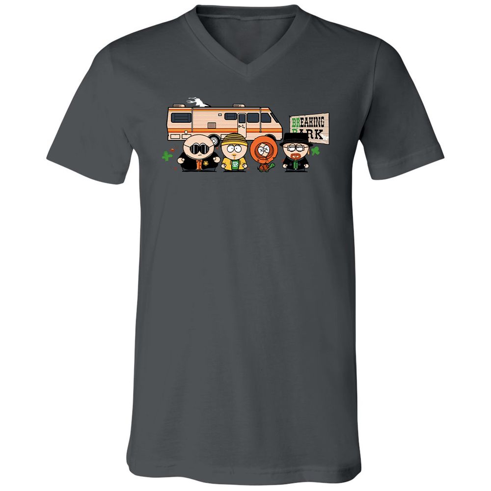 Unisex V-Neck T-Shirt - 83LKWJSC - Asphalt - 12