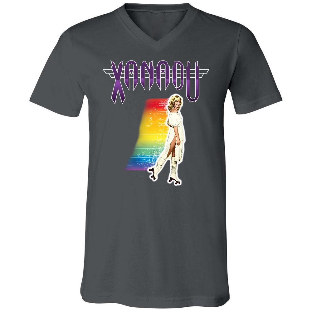 Unisex V-Neck T-Shirt - 5UT8SRQH - Asphalt - 12