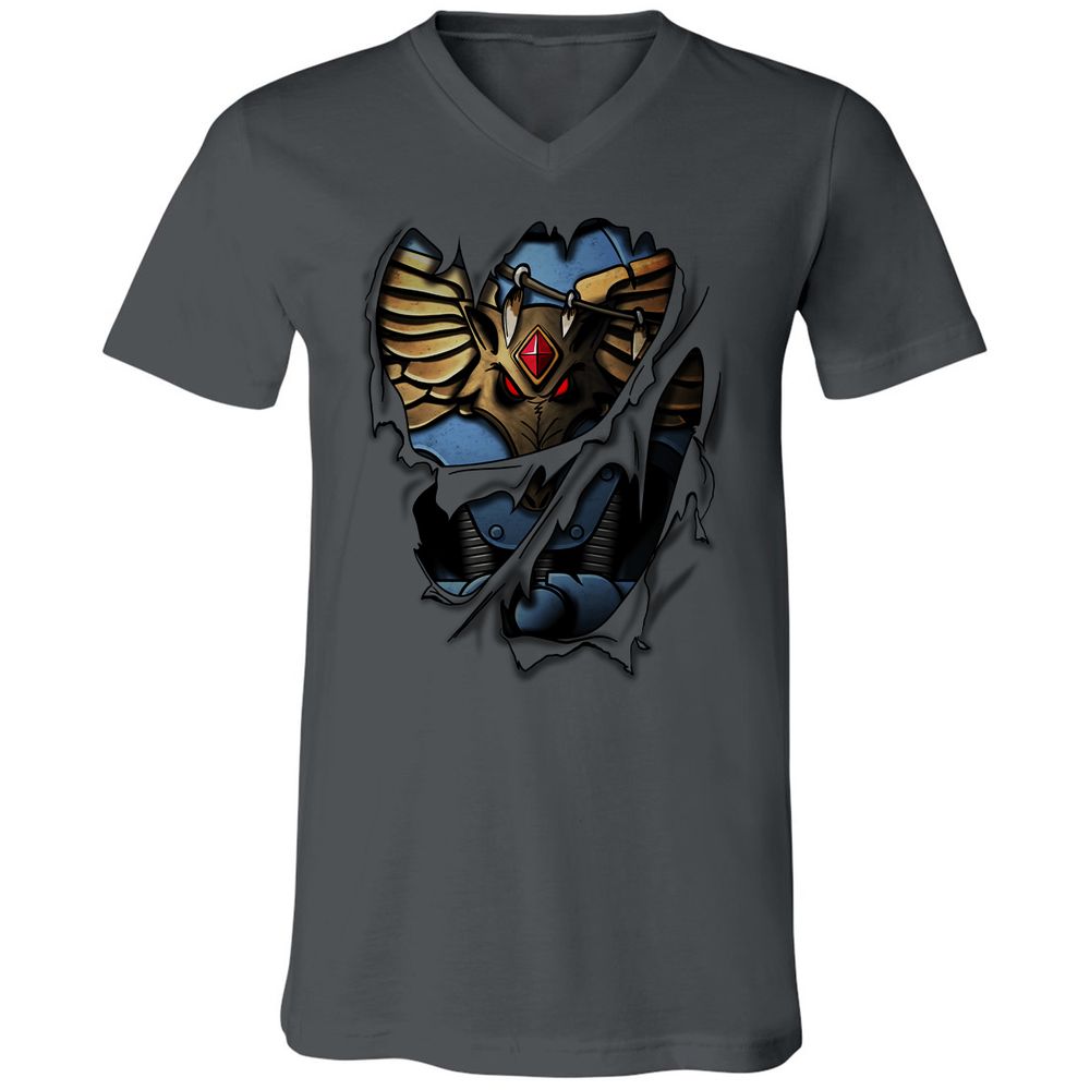 Unisex V-Neck T-Shirt - 1D56HJA3 - Asphalt - 12