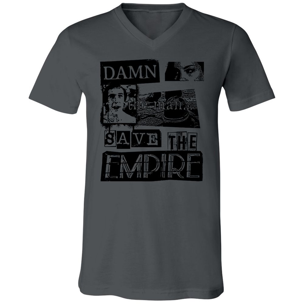 Unisex V-Neck T-Shirt - 85T26U5W - Asphalt - 12