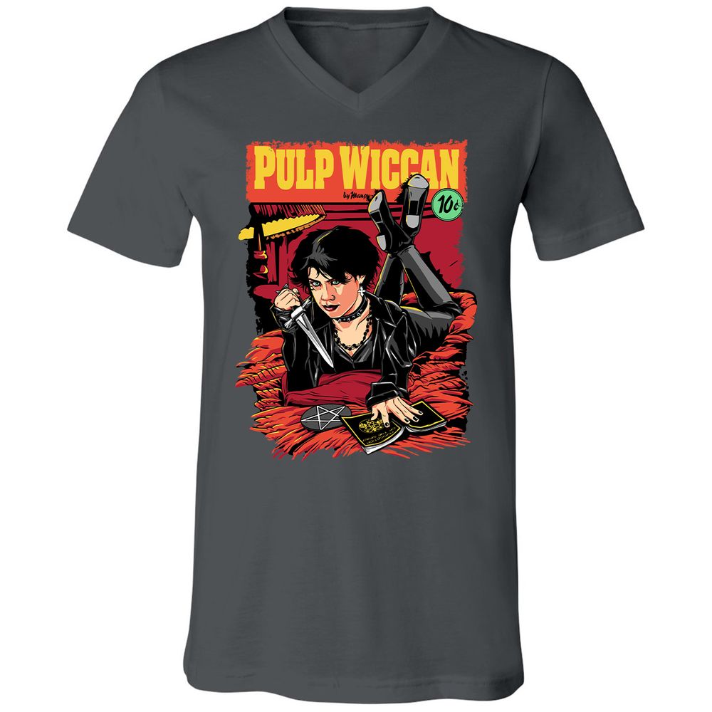 Unisex V-Neck T-Shirt - VD9F4Y1Z - Asphalt - 12