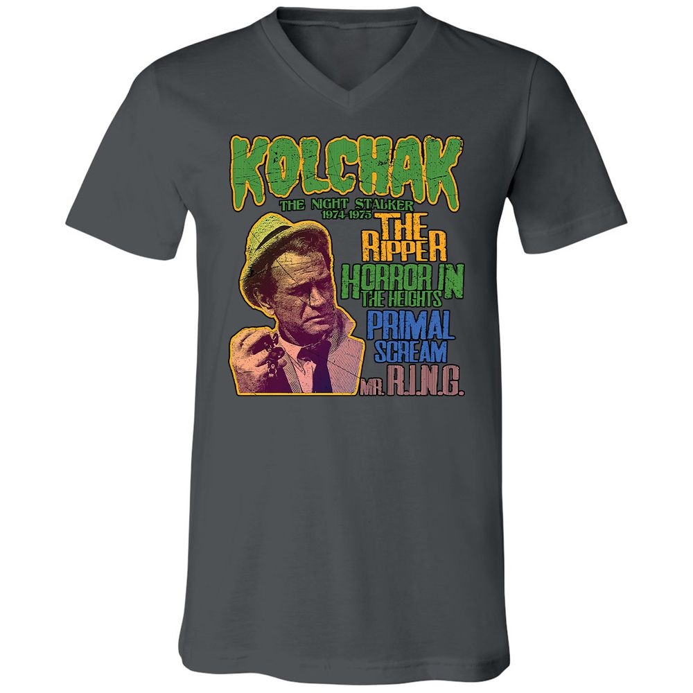 Unisex V-Neck T-Shirt - 51NUTT3B - Asphalt - 12