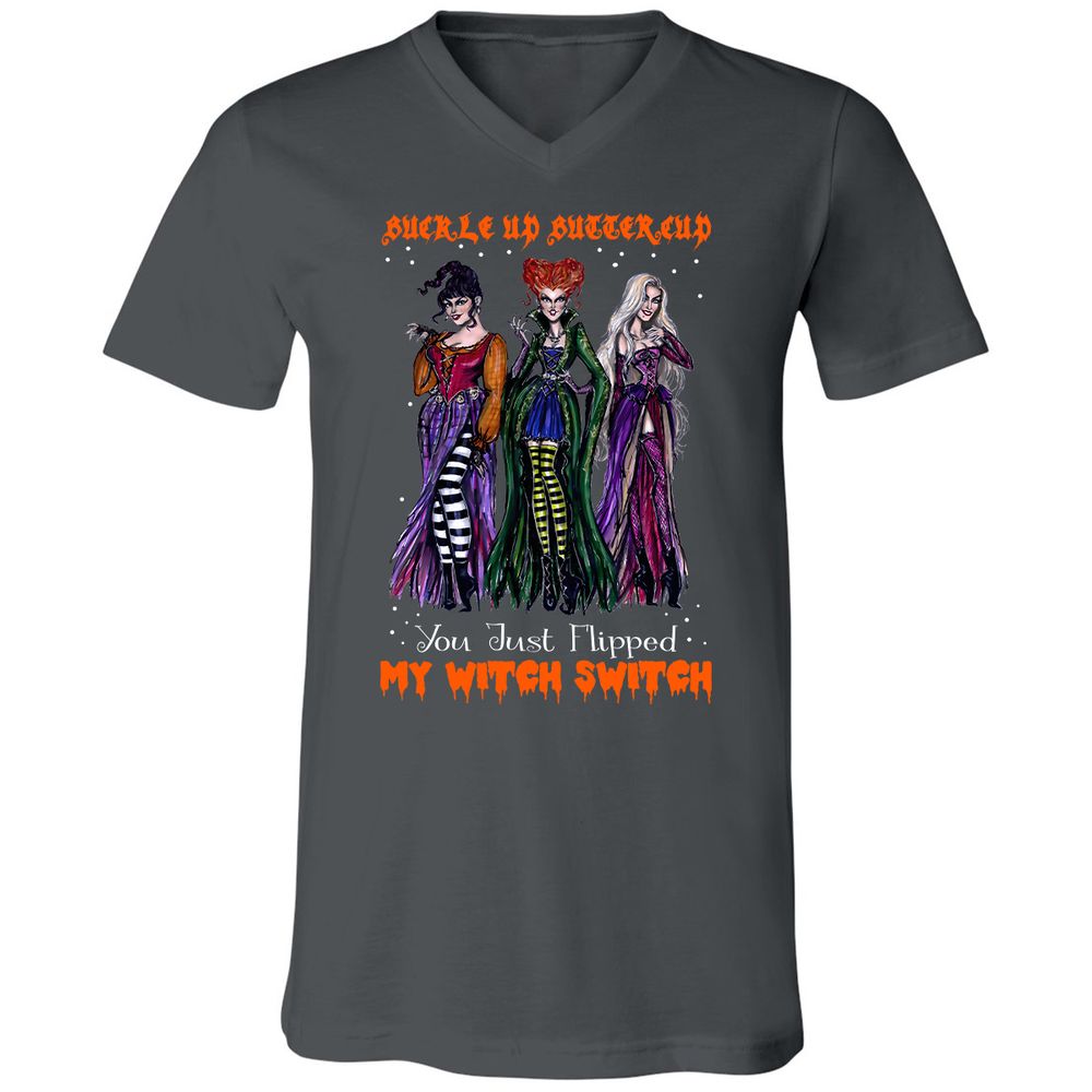 Unisex V-Neck T-Shirt - N7MTNJUT - Asphalt - 12