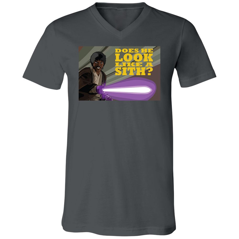 Unisex V-Neck T-Shirt - CEU62ZUE - Asphalt - 12
