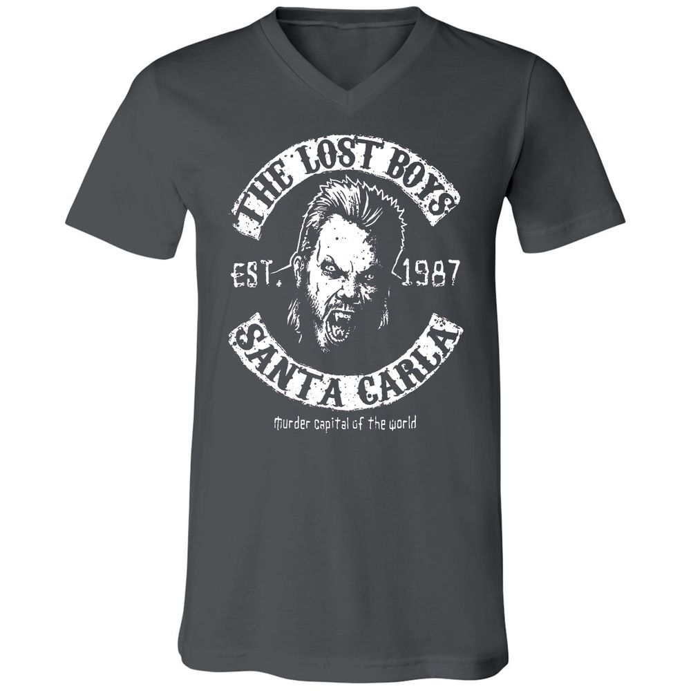 Unisex V-Neck T-Shirt - 3KN1HQJB - Asphalt - 12