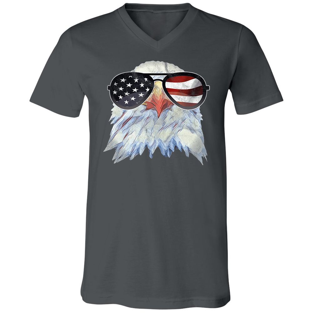 Unisex V-Neck T-Shirt - 2RLNRDUQ - Asphalt - 12