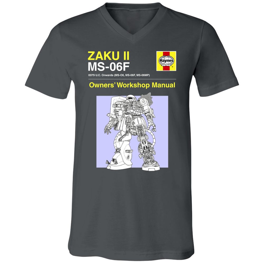 Unisex V-Neck T-Shirt - KGRD4GTQ - Asphalt - 12