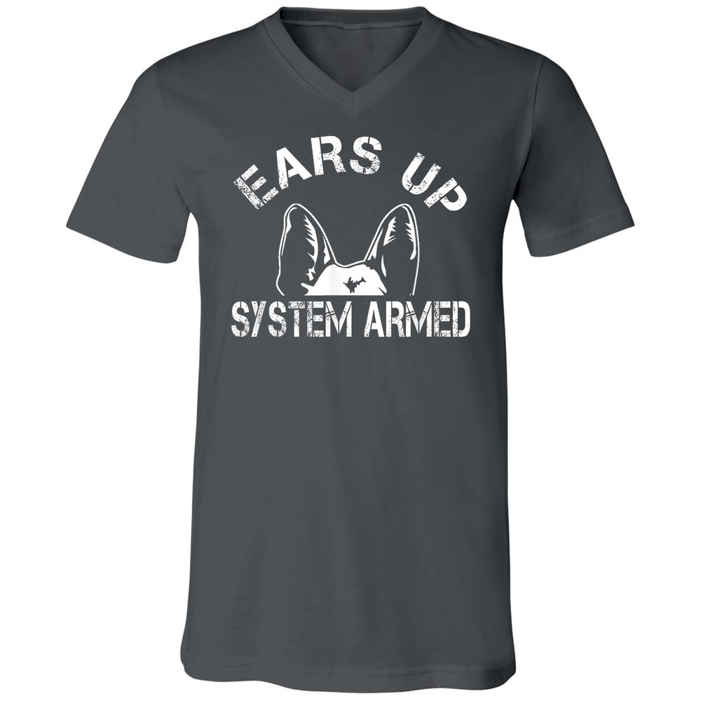 Unisex V-Neck T-Shirt - KSLTCSDA - Asphalt - 12