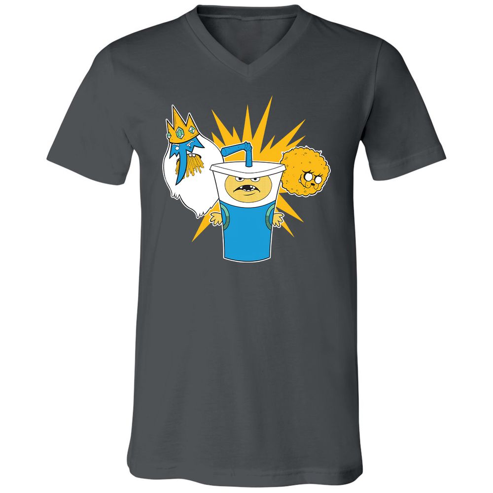 Unisex V-Neck T-Shirt - 2EDM1DWG - Asphalt - 12